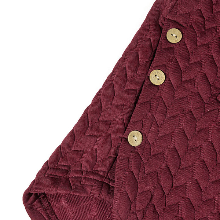 Abrigo largo con capucha y bolsillos para mujer, de manga larga, con estampado de espigas de trigo y diseño de Buddha Stones. - image 5