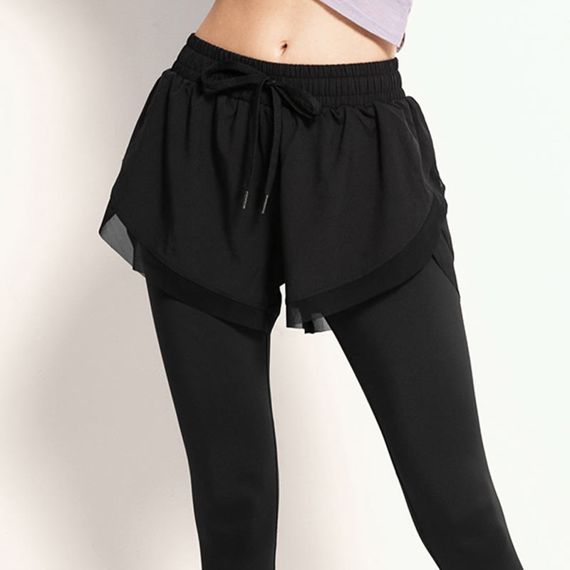 Mallas deportivas Buddha Stones 2 en 1 para mujer, ideales para fitness al aire libre y yoga. - image 13