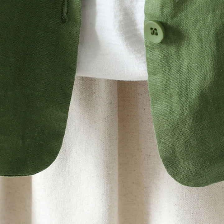 Chaqueta de mujer con cuello en V, color liso y estampado de Buddha Stones, con bolsillos. - image 20