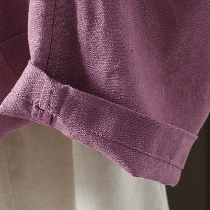 Chaqueta de mujer con cuello en V, color liso y estampado de Buddha Stones, con bolsillos. - image 15