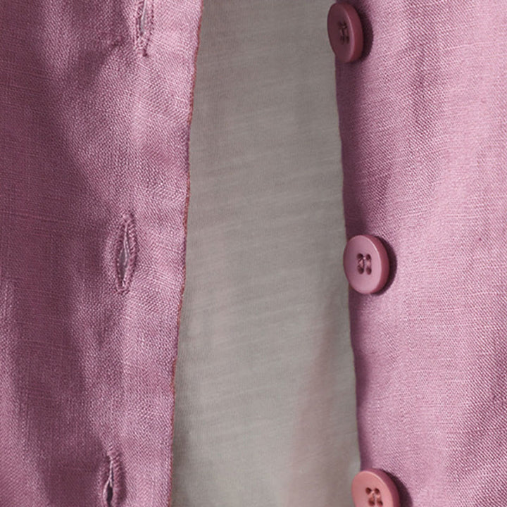 Chaqueta de mujer con cuello en V, color liso y estampado de Buddha Stones, con bolsillos. - image 11