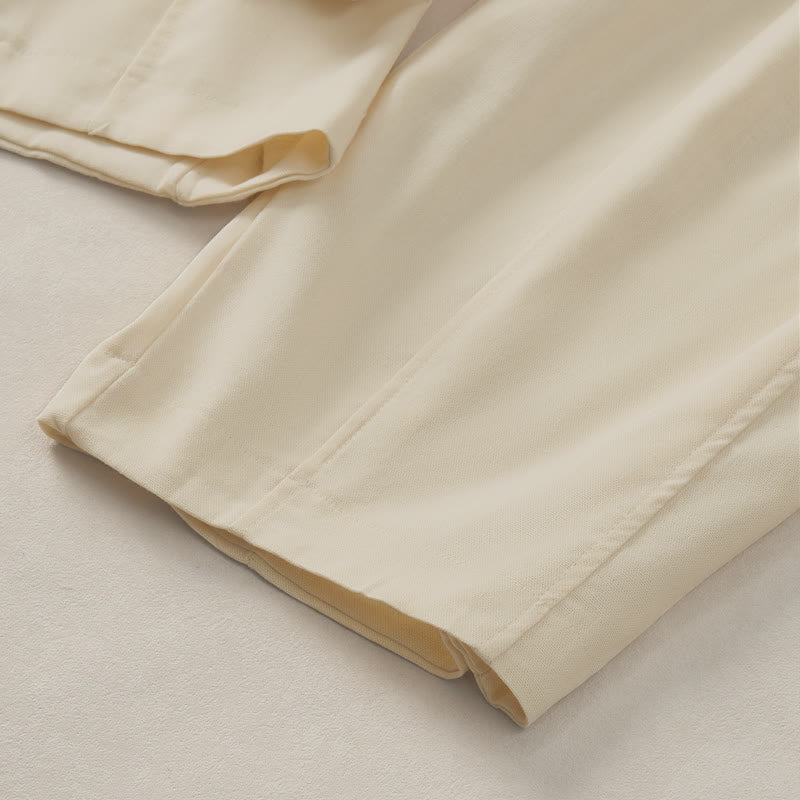Buddha Stones Pantalones cortos de algodón y lino lisos, informales y sencillos, con cordón ajustable, estilo harem para mujer, con bolsillo. - image 6