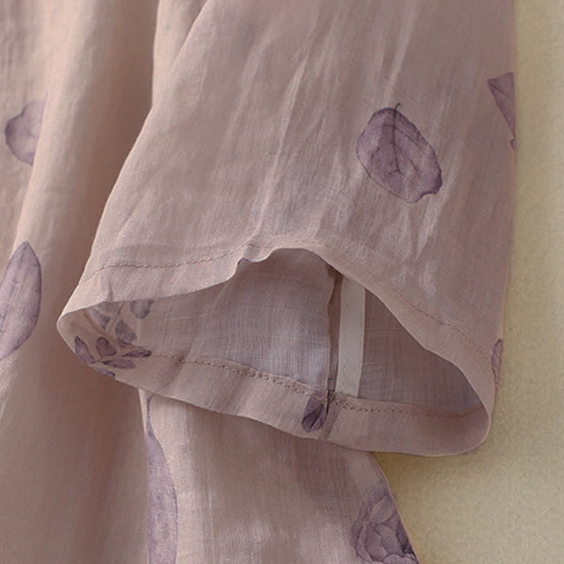 Camisa de manga tres cuartos para mujer con diseño de bordado de Buddha Stones - image 8