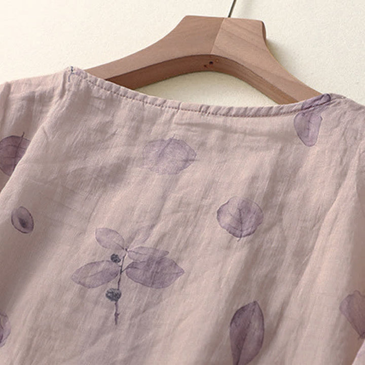 Camisa de manga tres cuartos para mujer con diseño de bordado de Buddha Stones - image 4