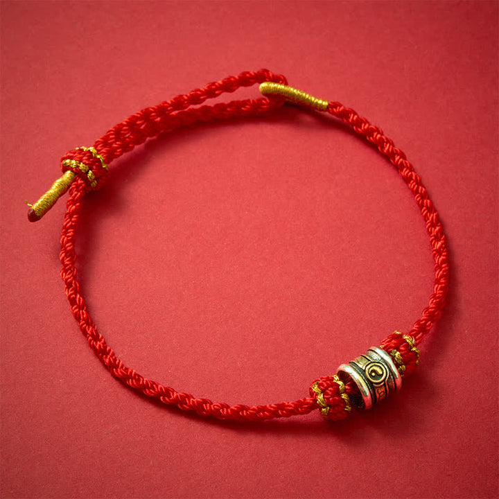 Buddha Stones Pulsera de armonía de hilo rojo Yin Yang de cobre - image 2