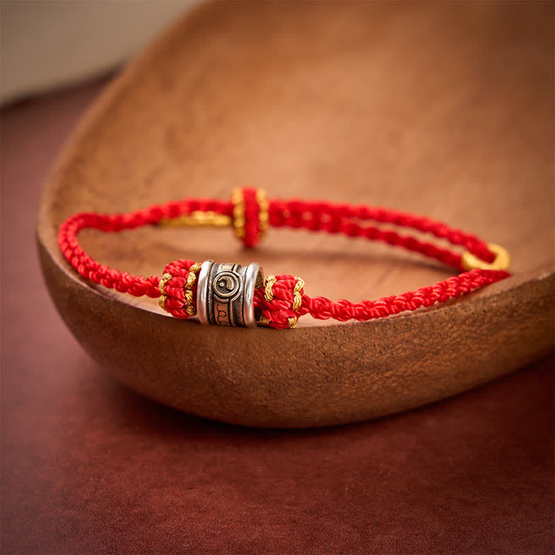 Buddha Stones Pulsera de armonía de hilo rojo Yin Yang de cobre - image 1