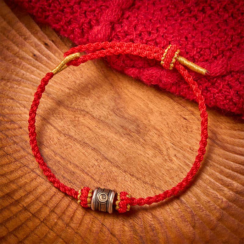 Buddha Stones Pulsera de armonía de hilo rojo Yin Yang de cobre - image 3