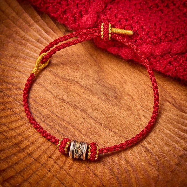 Buddha Stones Pulsera de armonía de hilo rojo Yin Yang de cobre - image 16