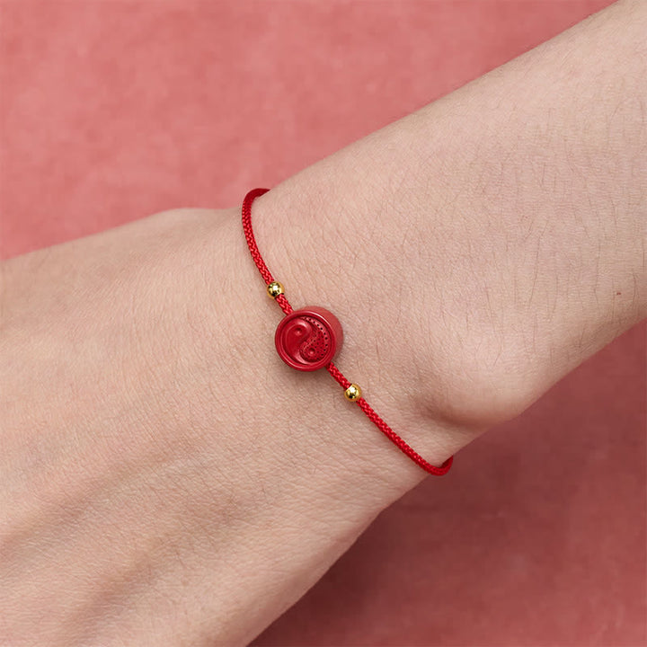 Buddha Stones Pulsera de equilibrio de hilo rojo Yin Yang - image 4
