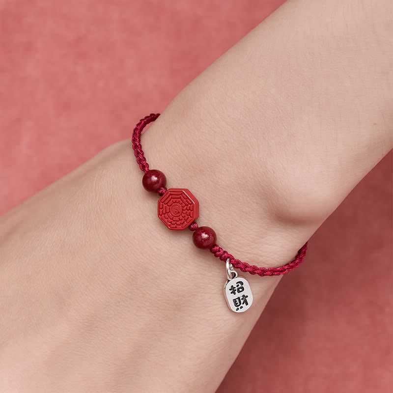 Buddha Stones Pulsera de armonía de hilo rojo Bagua - image 4