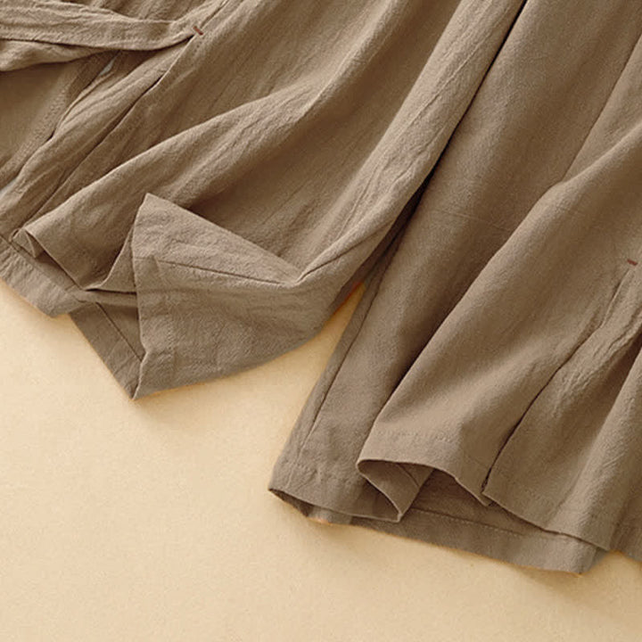 Pantalones anchos para mujer con diseño sencillo, cordón ajustable y bolsillos, estampado Buddha Stones. - image 4