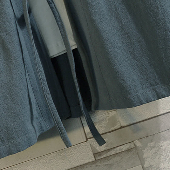Buddha Stones Kimono de manga hasta el codo para hombre, estilo casual vintage, con bordado de grulla, ideal para primavera y verano. - image 10