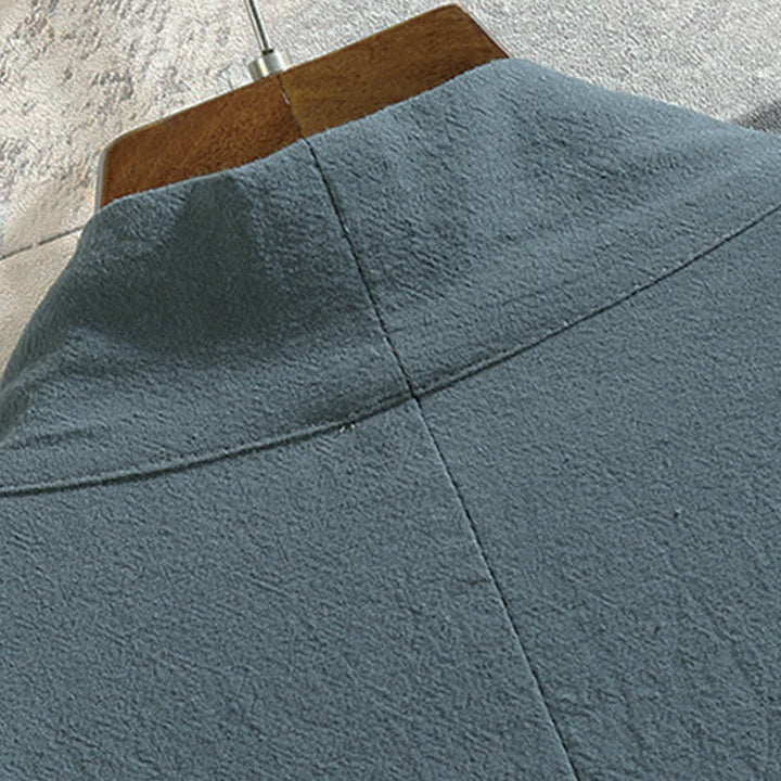 Buddha Stones Kimono de manga hasta el codo para hombre, estilo casual vintage, con bordado de grulla, ideal para primavera y verano. - image 3