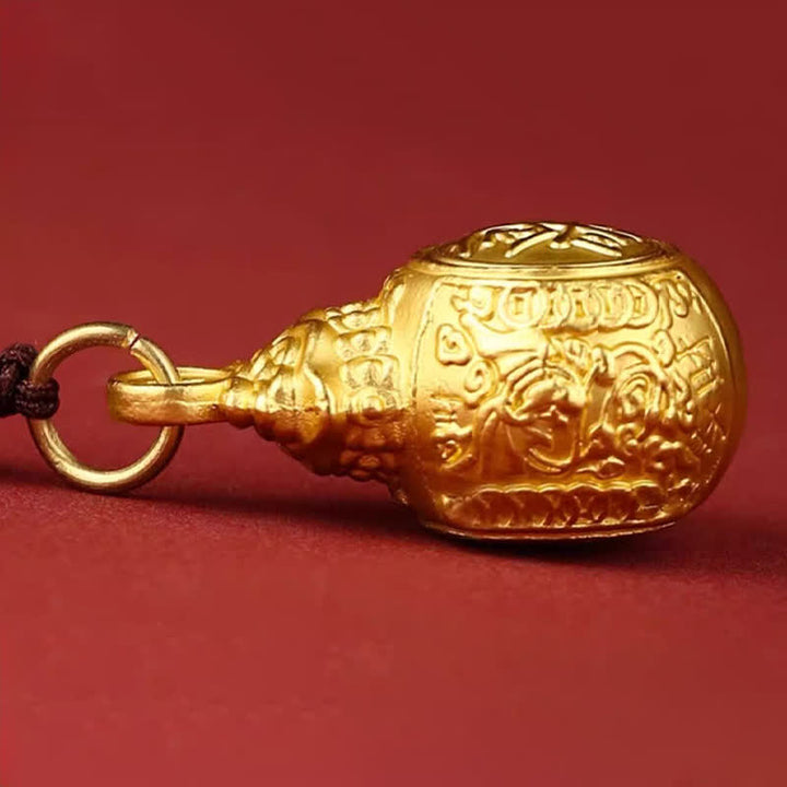 Buddha Stones Llaveros con monedas y bolsa de dinero del zodíaco chino en tono dorado y cobre para "Hacer fortuna cada día". - image 12