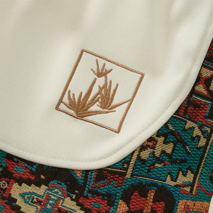 Buddha Stones Pantalones cortos de verano estilo bohemio para hombre con cintura elástica, cordón ajustable, ribete geométrico y bolsillos. - image 24
