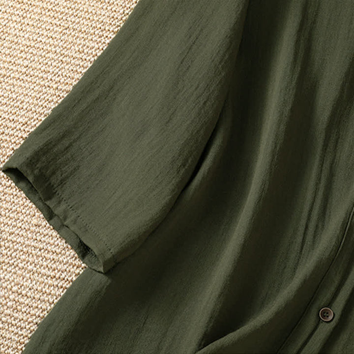 Buddha Stones Camisa de manga tres cuartos para mujer, estilo casual de primavera, minimalista, con botones y bolsillo de parche. - image 19