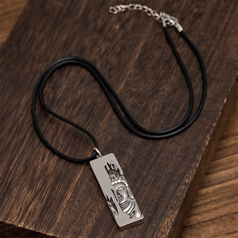 Amuleto de protección y fuerza de Buddha Stones Tathagata, collar con colgante de estilo vintage para la buena suerte. - image 5