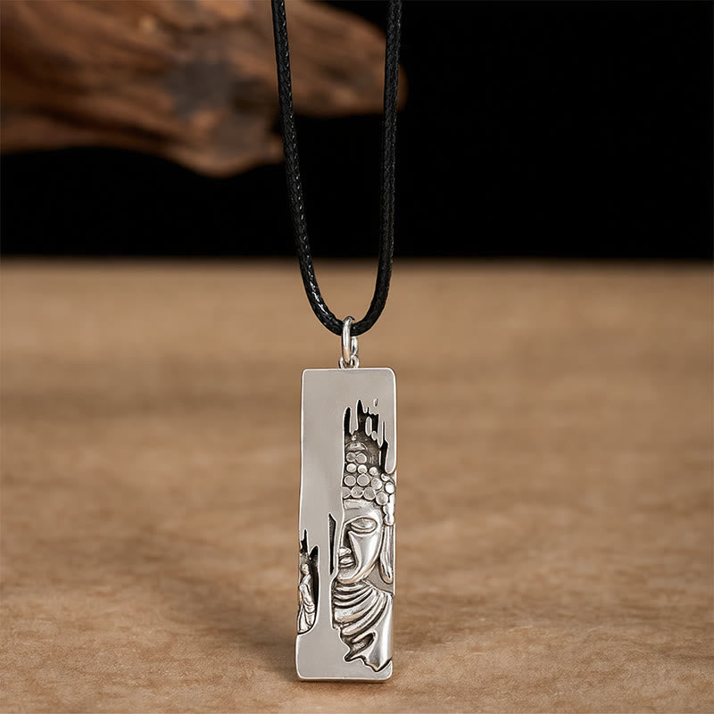 Amuleto de protección y fuerza de Buddha Stones Tathagata, collar con colgante de estilo vintage para la buena suerte. - image 1