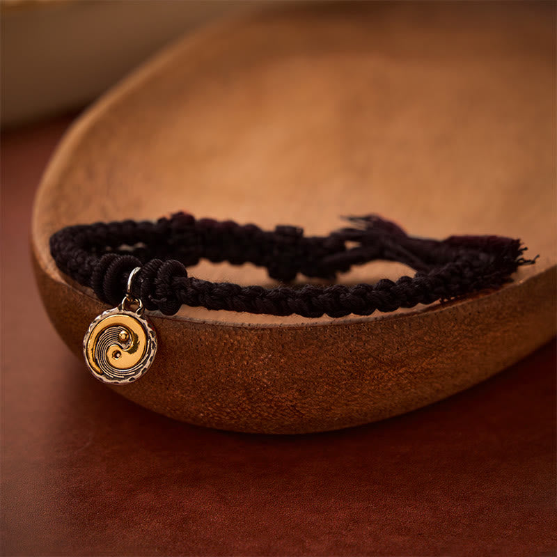 Buddha Stones Pulsera de equilibrio de hilo rojo Yin Yang de cobre - Cuerda negra - image 12