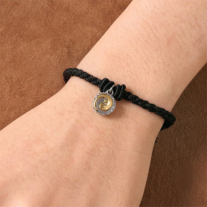 Buddha Stones Pulsera de equilibrio de hilo rojo Yin Yang de cobre - image 13