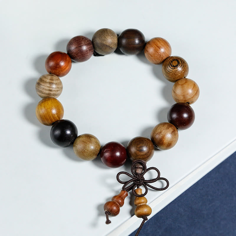 Pulsera de meditación de bendición Mala de madera de wengué con 108 Buddha Stones - image 11