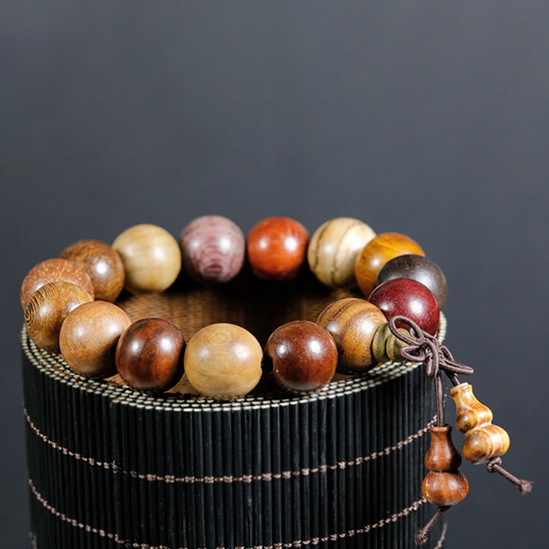 Pulsera de meditación de bendición Mala de madera de wengué con 108 Buddha Stones - image 13