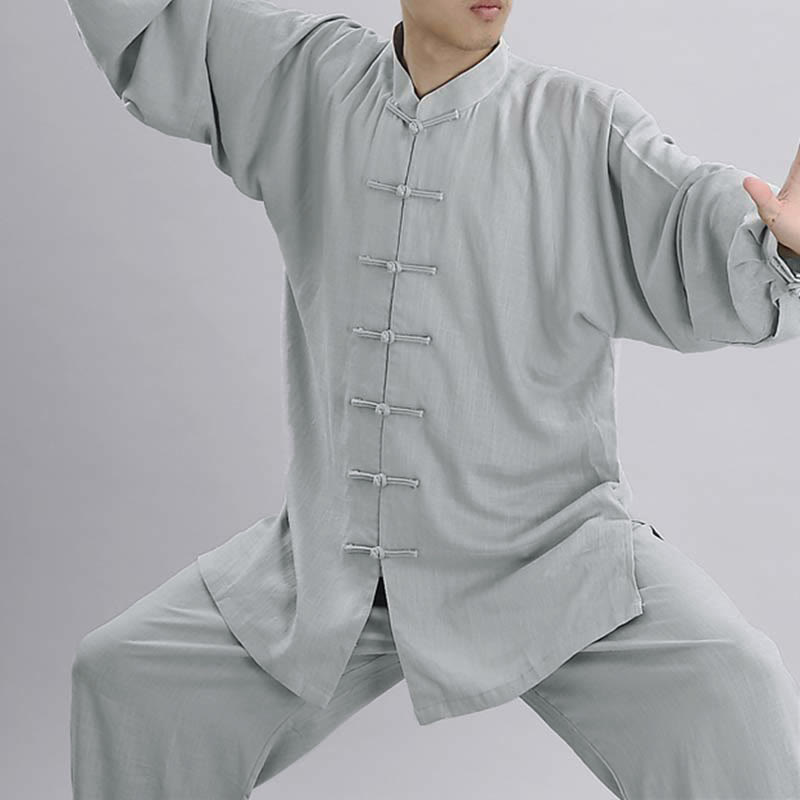 Conjunto de ropa unisex con bordado de Buddha Stones para meditación, oración zen, práctica espiritual de tai chi y qigong - image 3