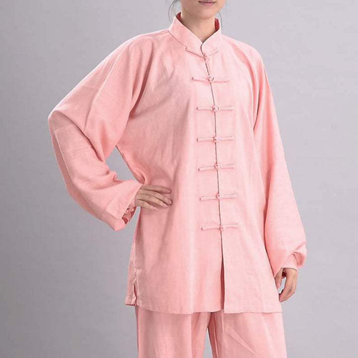 Conjunto de ropa unisex con bordado de Buddha Stones para meditación, oración zen, práctica espiritual de tai chi y qigong - image 5