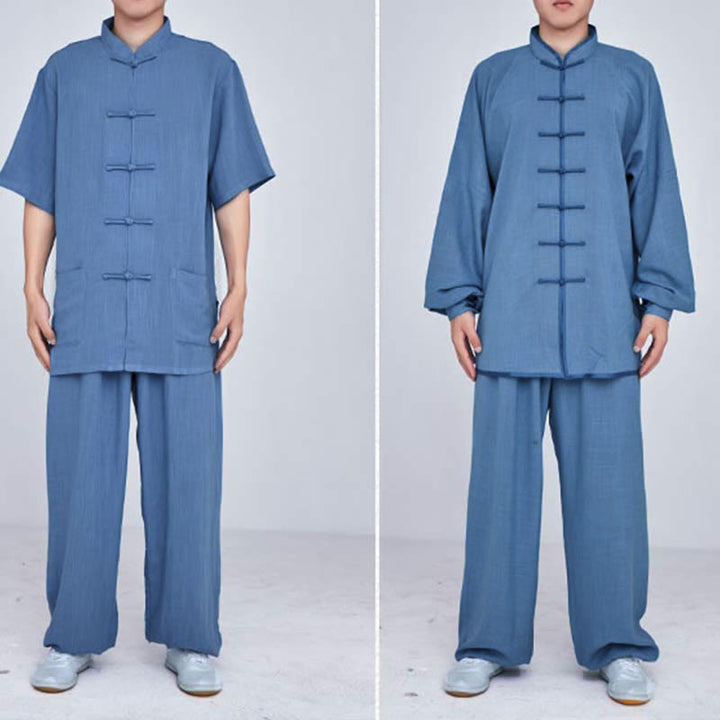 Conjunto de ropa unisex con bordado de Buddha Stones para meditación, oración zen, práctica espiritual de tai chi y qigong - image 29