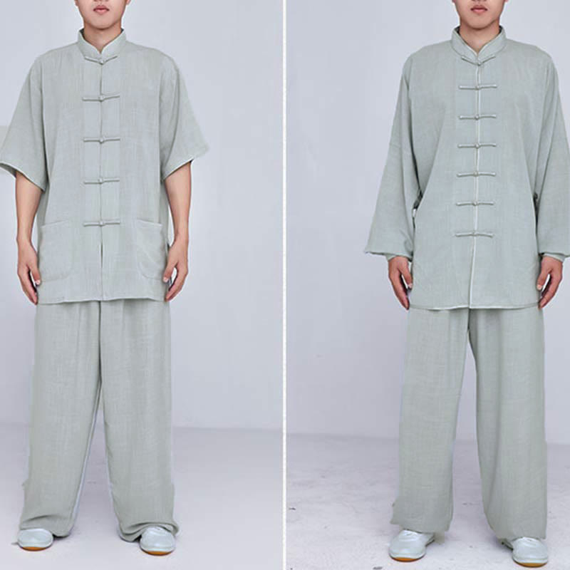 Conjunto de ropa unisex con bordado de Buddha Stones para meditación, oración zen, práctica espiritual de tai chi y qigong - image 25