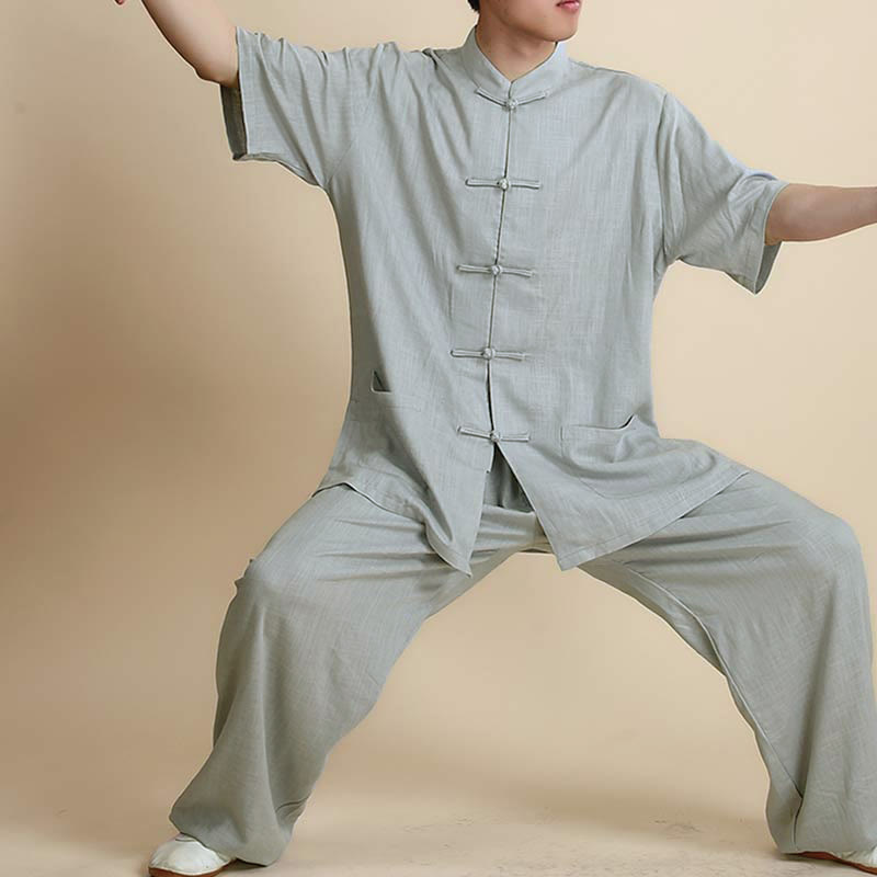 Conjunto de ropa unisex con bordado de Buddha Stones para meditación, oración zen, práctica espiritual de tai chi y qigong - image 24