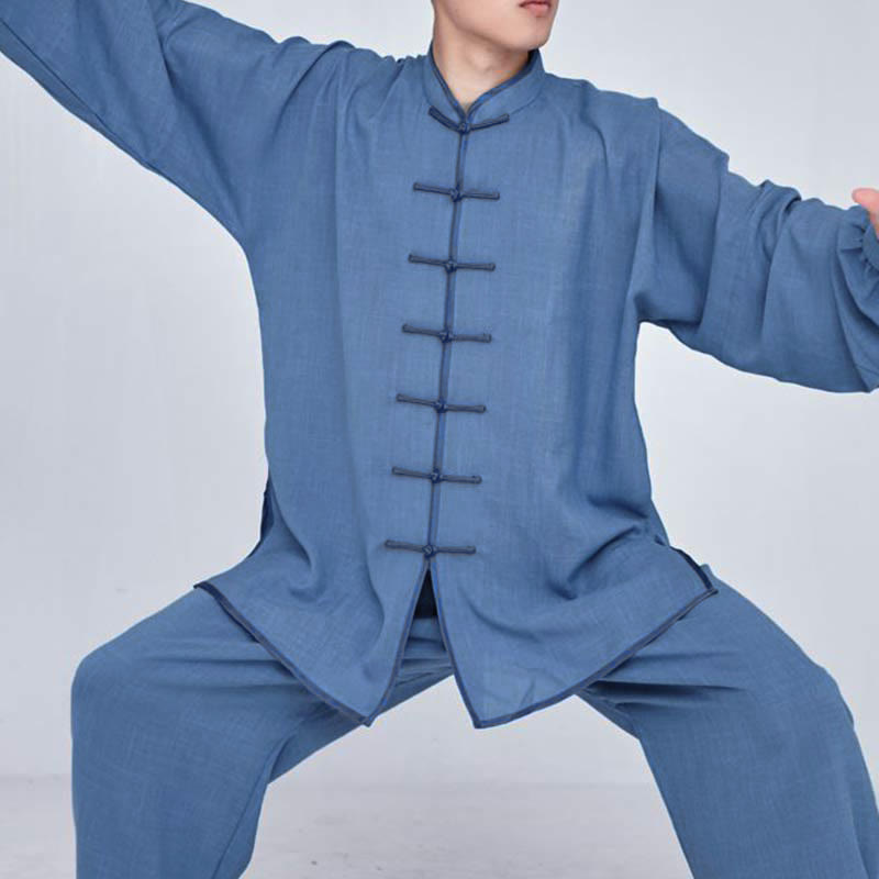 Conjunto de ropa unisex con bordado de Buddha Stones para meditación, oración zen, práctica espiritual de tai chi y qigong - image 15