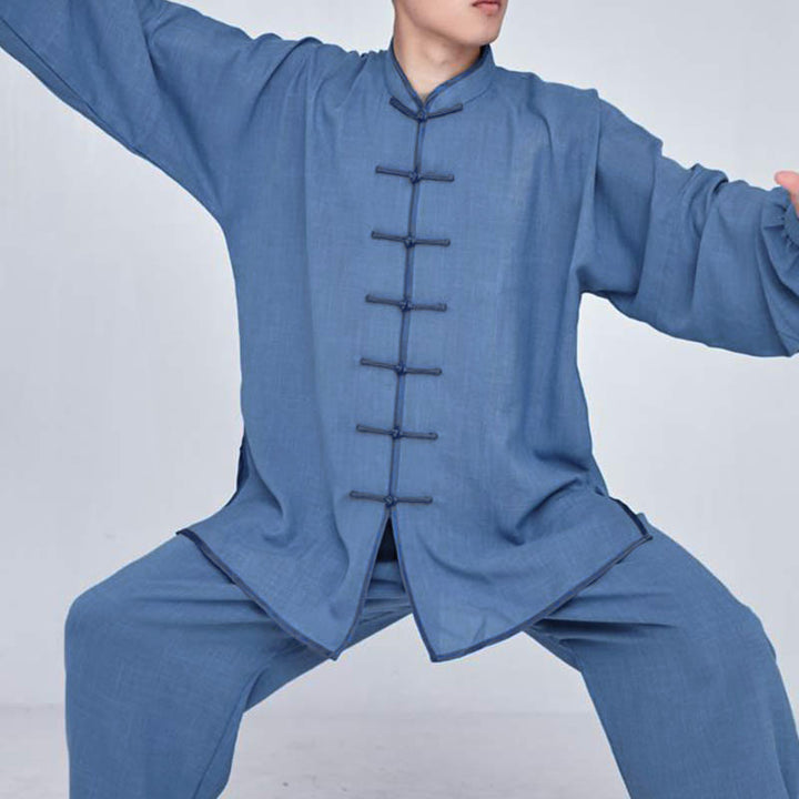 Conjunto de ropa unisex con bordado de Buddha Stones para meditación, oración zen, práctica espiritual de tai chi y qigong - image 15