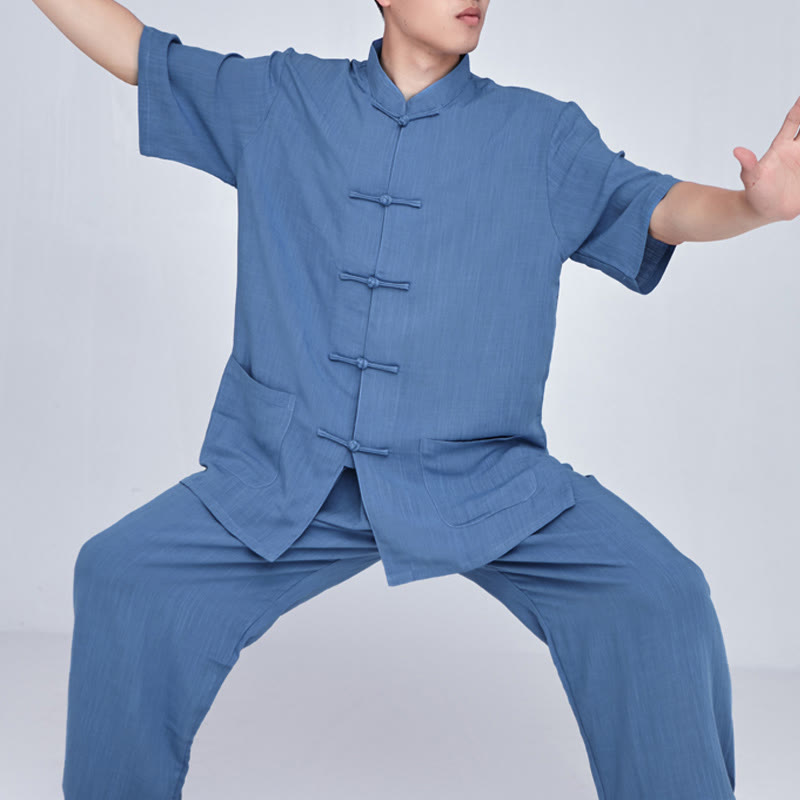Conjunto de ropa unisex con bordado de Buddha Stones para meditación, oración zen, práctica espiritual de tai chi y qigong - image 28