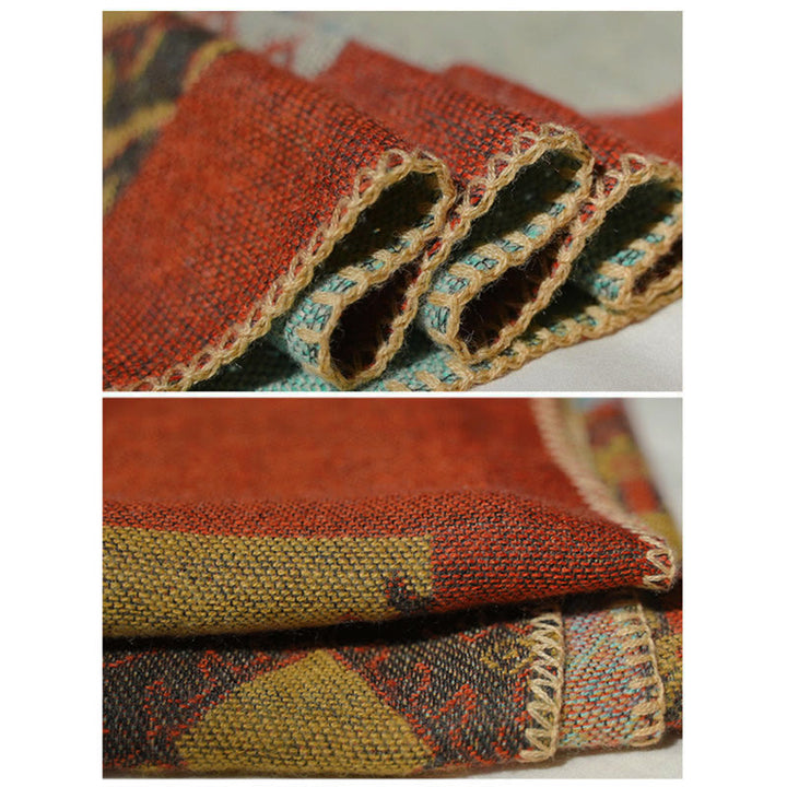Bufanda de capa cálida de invierno con patrón de diamantes de chal tibetano de Buddha Stones - image 14