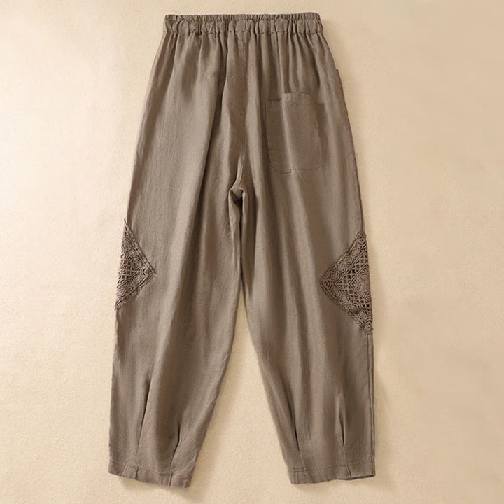 Pantalones harem de verano para mujer con cordón ajustable y bolsillos , de Buddha Stones. - image 1