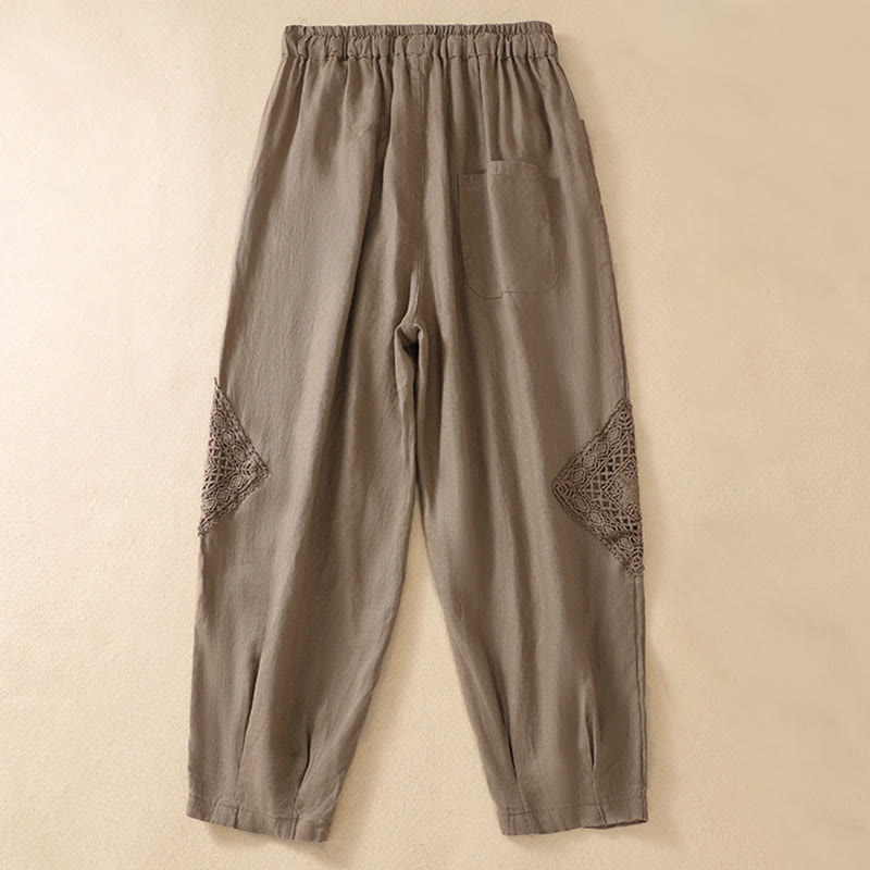 Pantalones harem de verano para mujer con cordón ajustable y bolsillos , de Buddha Stones. - image 1