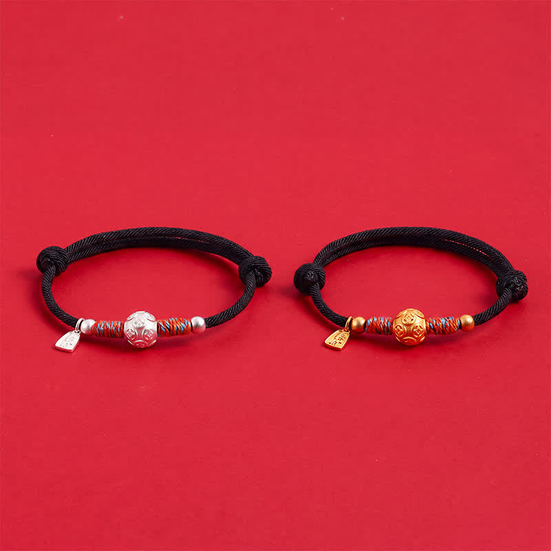 Buddha Stones Pulsera de protección tejida a mano con hilo rojo de plata de ley 999 - image 22