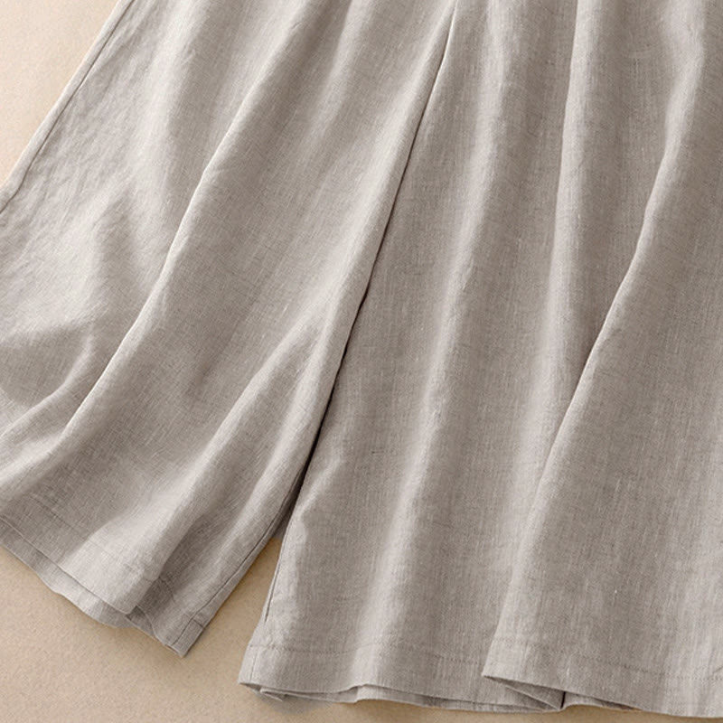 Pantalones capri anchos de pierna ancha con cintura elástica y bolsillos para mujer, con estampado de Buddha Stones. - image 21