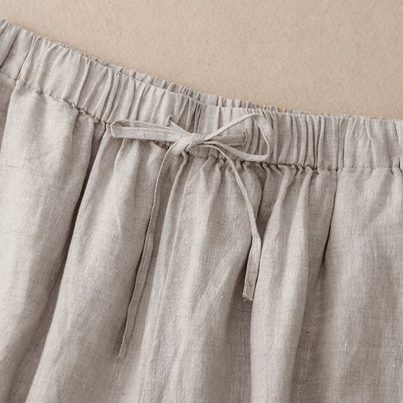 Pantalones capri anchos de pierna ancha con cintura elástica y bolsillos para mujer, con estampado de Buddha Stones. - image 18