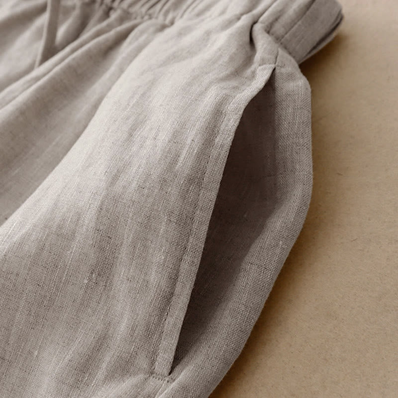 Pantalones capri anchos de pierna ancha con cintura elástica y bolsillos para mujer, con estampado de Buddha Stones. - image 19