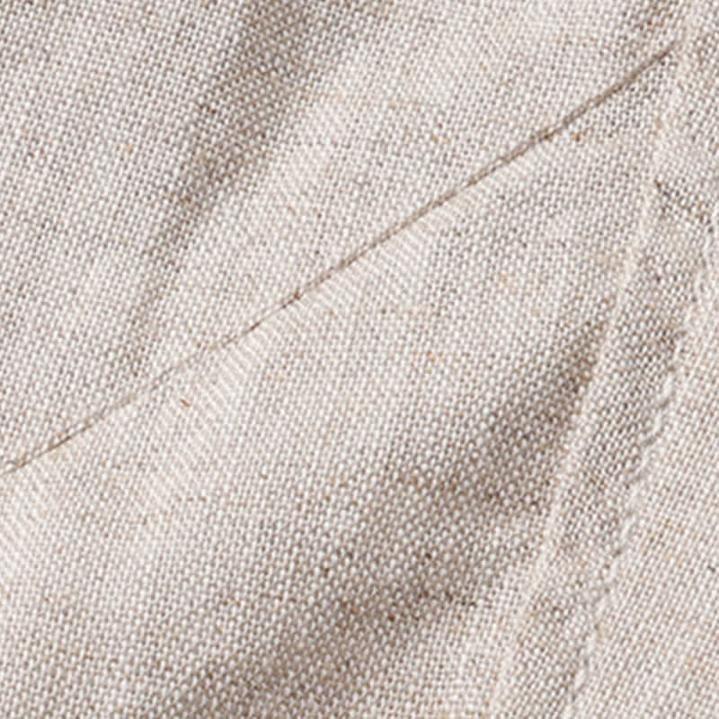 Buddha Stones Pantalones largos de lino lisos con cordón ajustable para hombre, estilo casual de primavera/verano, de pierna recta y con bolsillos. - image 8