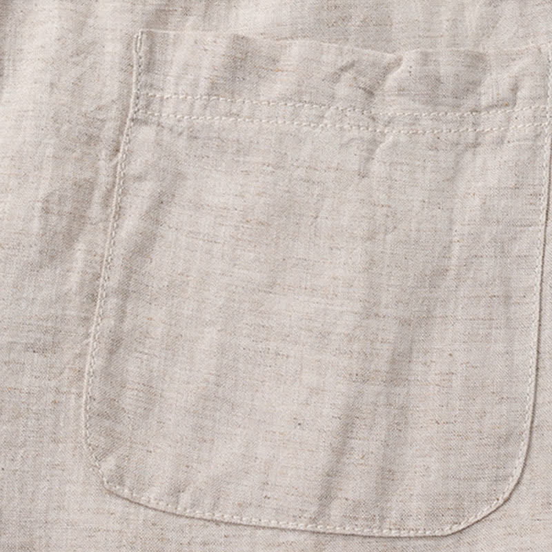 Buddha Stones Pantalones largos de lino lisos con cordón ajustable para hombre, estilo casual de primavera/verano, de pierna recta y con bolsillos. - image 7