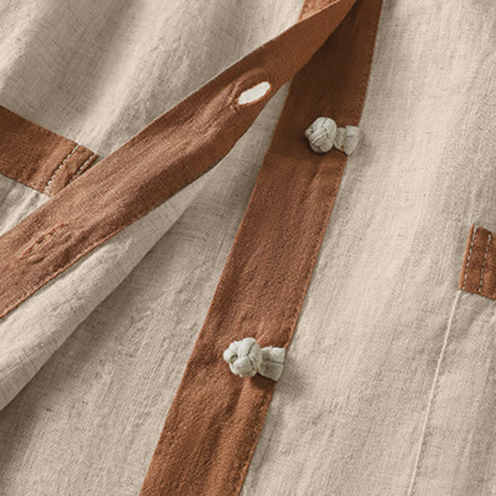 Buddha Stones Camisas de manga corta para mujer, estilo casual de verano, con bolsillo de parche y botones. - image 4