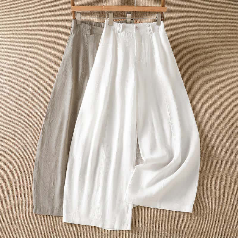 Buddha Stones Pantalones tobilleros informales de primavera/verano con cremallera, diseño liso, para mujer, pierna ancha, con bolsillo. - image 16