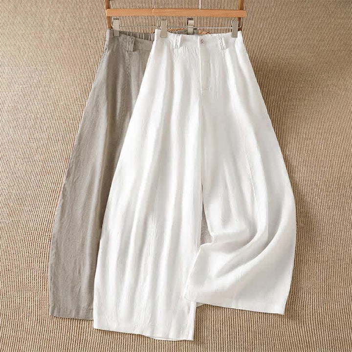 Buddha Stones Pantalones tobilleros informales de primavera/verano con cremallera, diseño liso, para mujer, pierna ancha, con bolsillo. - image 16