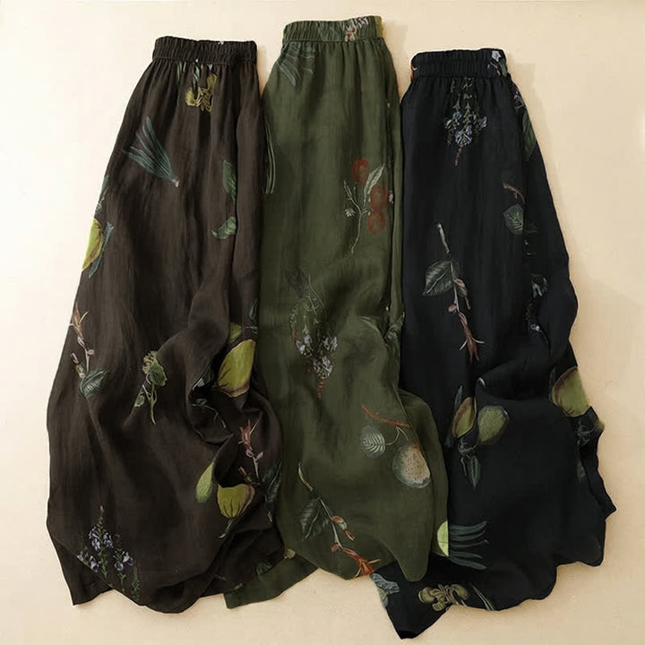 Buddha Stones Pantalones tobilleros bohemios florales para mujer, ideales para primavera y verano. Pantalones de pierna ancha con bolsillos. - image 25