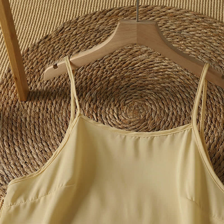Buddha Stones Conjunto de 2 piezas de vestido de verano informal bohemio liso con cuello redondo y manga hasta el codo para mujer con bolsillo. - image 13