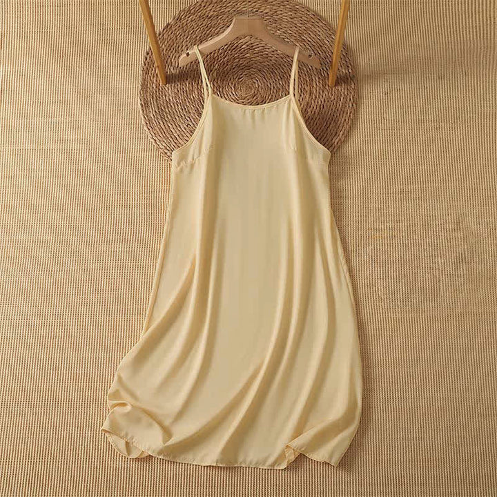 Buddha Stones Conjunto de 2 piezas de vestido de verano informal bohemio liso con cuello redondo y manga hasta el codo para mujer con bolsillo. - image 11