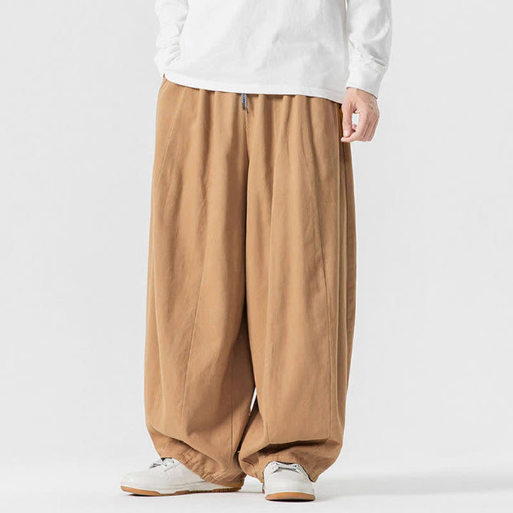 Buddha Stones Pantalones largos de algodón liso, sencillos, con cordón ajustable, estilo casual de otoño, para hombre, de pierna recta y con bolsillos. - vara de oro - US/UK/AU46, EU56 (5XL) - image 33